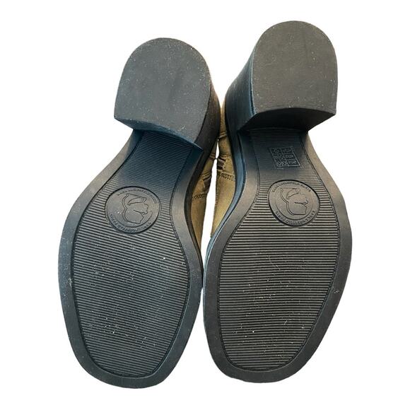 KARL LAGERFELD Dottie Faux Pearl Suede Heeled Ankle Boots Olive Green Size 6M - Picture 9 of 9